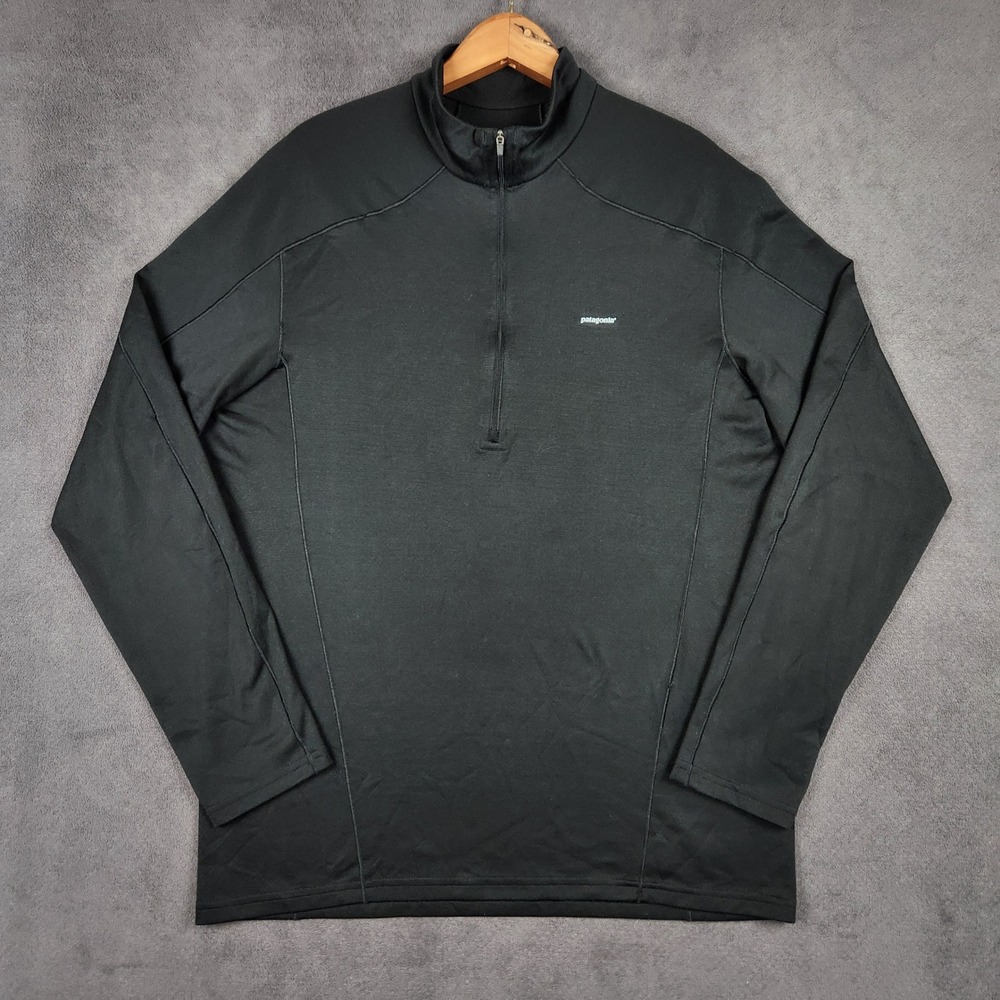 Patagonia Capilene 3 Midweight Zip Neck Mens Large Black Pullover 44441